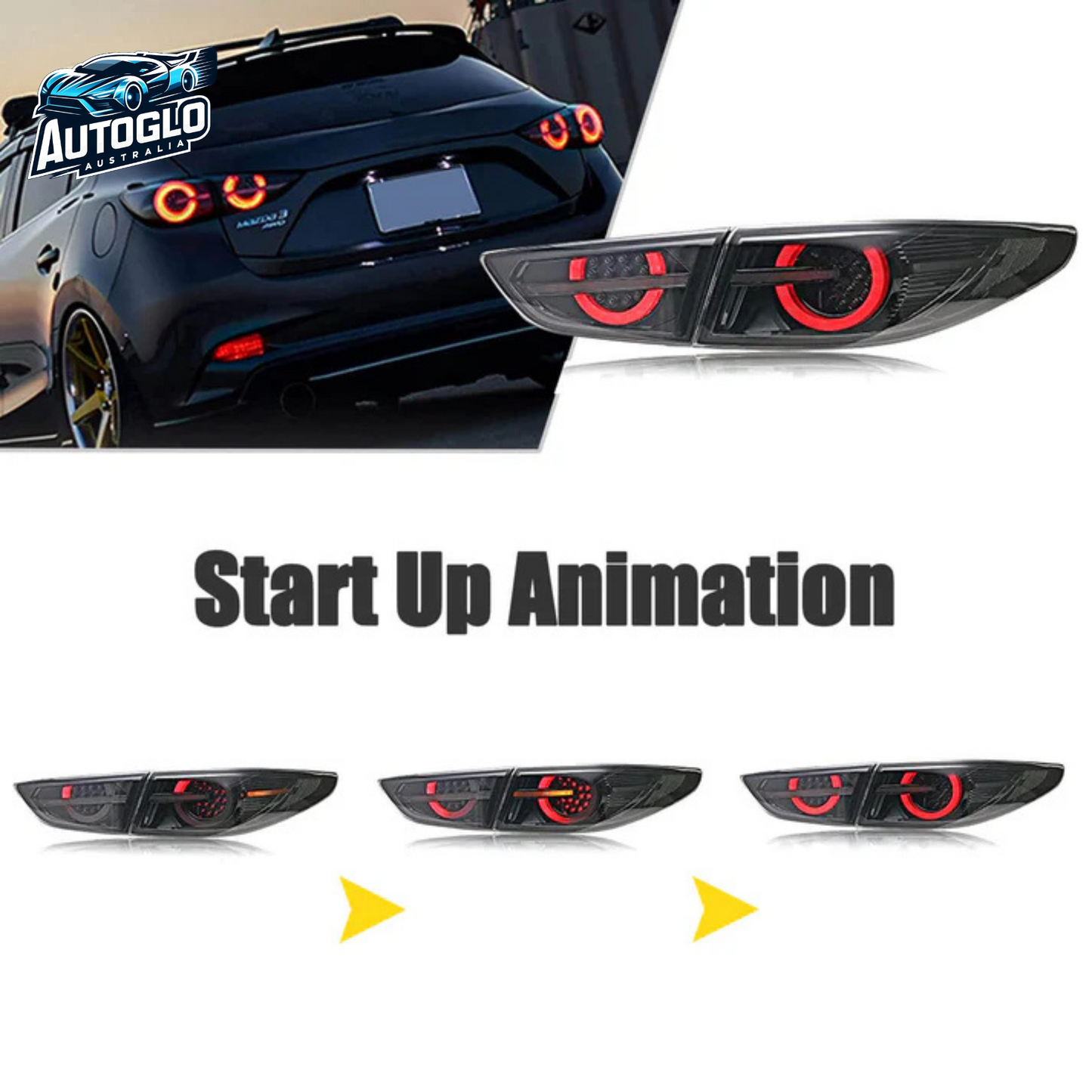 Autoglo Australia Tail Lights for Mazda 3 2019-2022