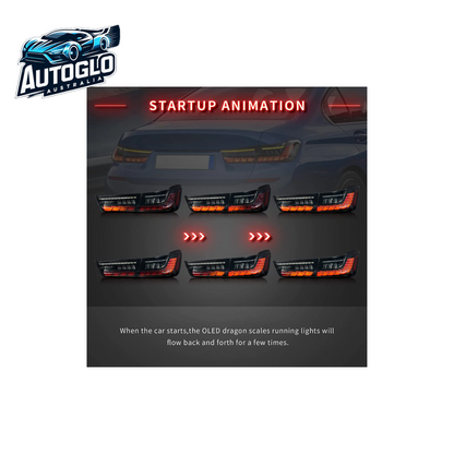 VLAND OLED Tail Lights For 2019 -2021 BMW 3 Series G20 G80 M3 GTS With Dragon Scales Start-up Animation