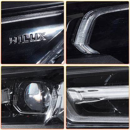 VLAND LED Headlights For Toyota Hilux Vigo TRD 2021-2025 8th Gen V2