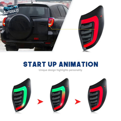 Autoglo Australia RGB LED Tail Lights for Toyota Rav4 3th GEN 2006-2012 DRL Start UP Animation