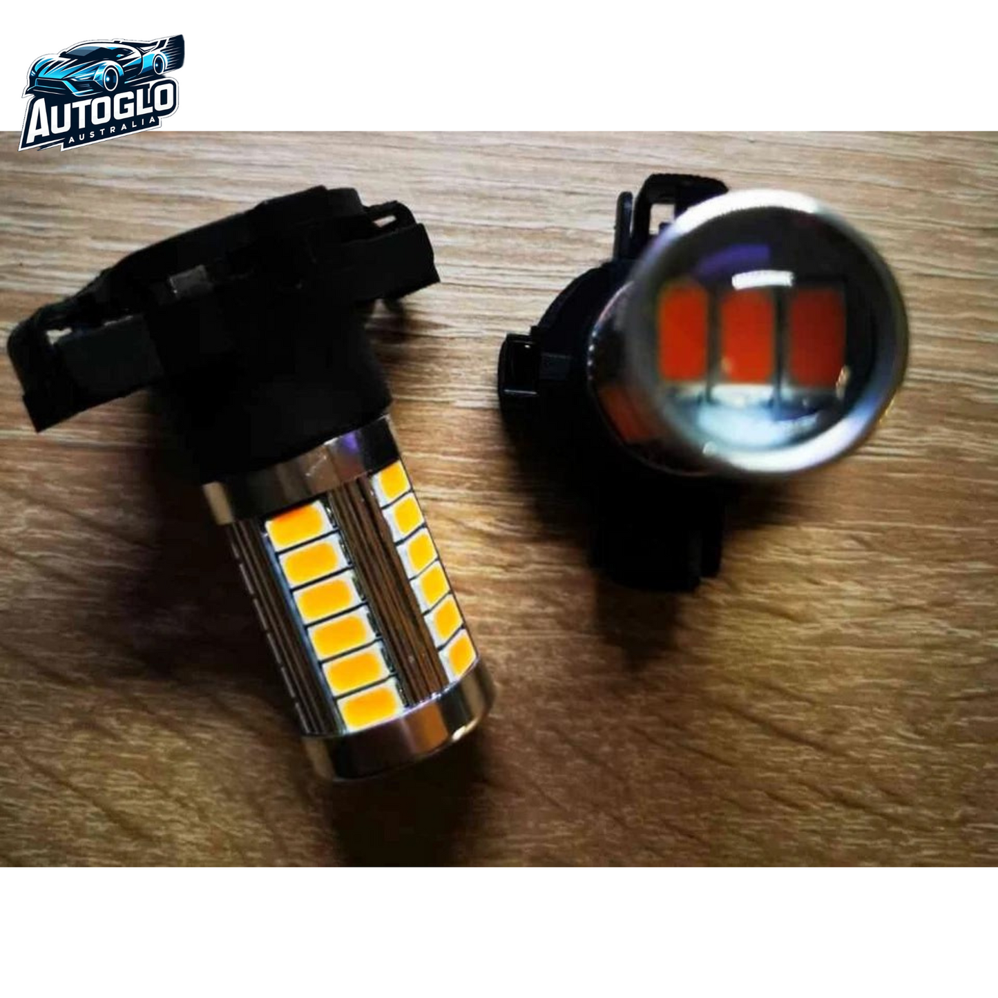 Autoglo Australia2PC Amber Yellow Error Free PY24W 5200s LED Bulbs Turn Signal for BMW Volvo