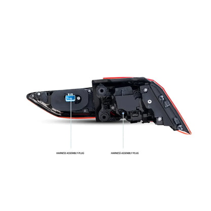 MK8R Style Sequential LED Red Lens Tail Lights for 2021-2024 Volkswagen Golf MK8 | Autoglo Australia