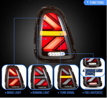 LED Tail Lights For 2007-2013 BMW Mini Cooper R55 R56 R57 w/Start-UP Animation