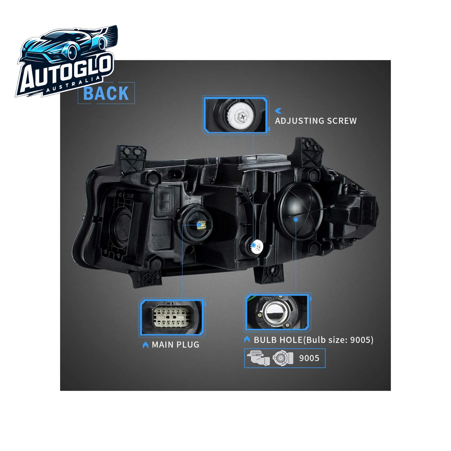 VLAND Dual Beam Projector Headlights For Dodge Charger 2015-2020