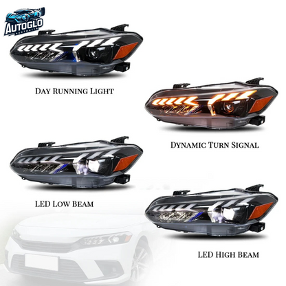 Autoglo Australia LED Headlights for 2022-2023 11th Gen Honda Civic with Start UP V2