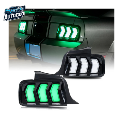 Autoglo Australia LED RGB Tail lights For Ford Mustang 2005-2009 Rear Lamp