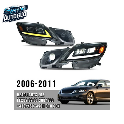 Autoglo Australia LED Headlights For Lexus Gs Gs300/350/430/460/450h 3th Gen 2006-2011