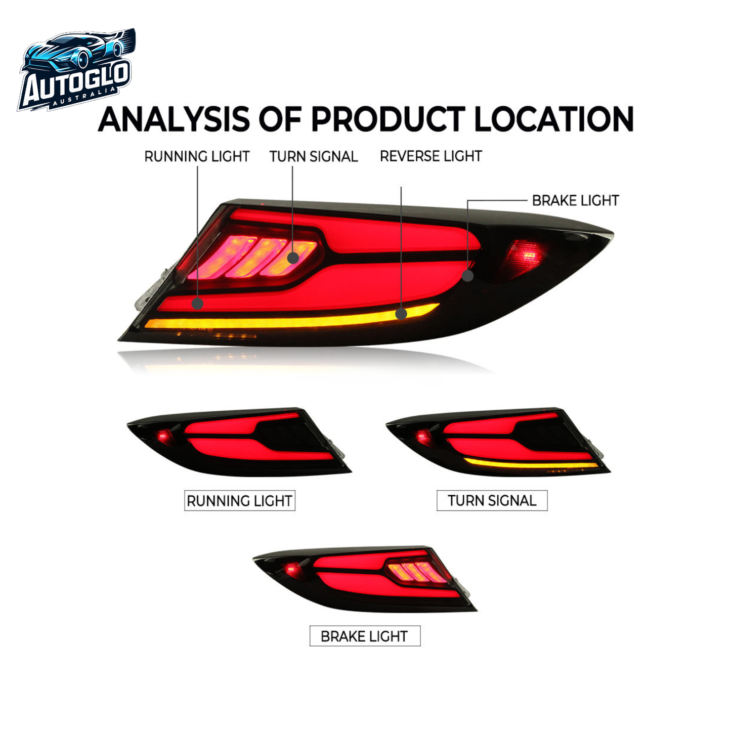 Autoglo Australia Toyota GR86 / Subaru BRZ 2022–2024 LED Tail Lights Dynamic Animation