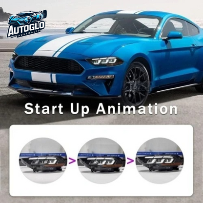 Autoglo Australia LED Headlights for 2018 - 2022 Ford Mustang with start-up Animation
