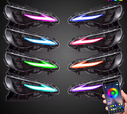 VLAND Full LED V3 Projector Headlights For 2012-20 Toyota 86 Subaru BRZ With RGB DRL