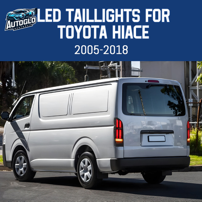 Autoglo Australia Toyota Hiace 2005–2018 LED Tail Lights Sequential Animation DRL