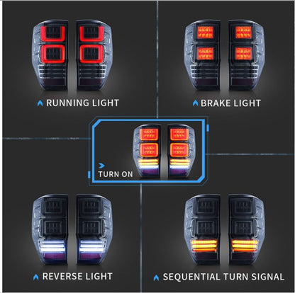 LED Tail Lights For 2012-2021 Ford Ranger Raptor PX Wildtrak T6 T7 T8 MK2 XL XLT