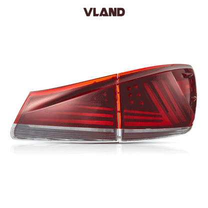 Close-Up of Red Lens Projector LED Lights