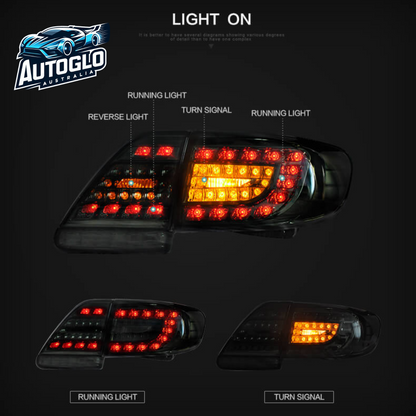 VLAND Custom LED Tail Lights for Toyota Corolla 2011 2012 2013 Rear Lamps