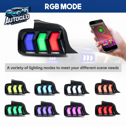Autoglo Australia LED RGB Tail lights For Ford Mustang 2005-2009 Rear Lamp