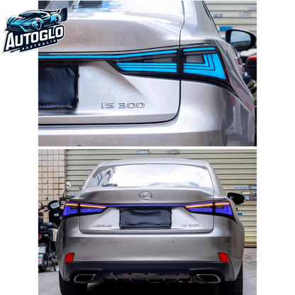 RGB LED Taillights for Lexus IS250 300h 350 F (2014-2020) - Full LED Assembly with Sequential Indicators