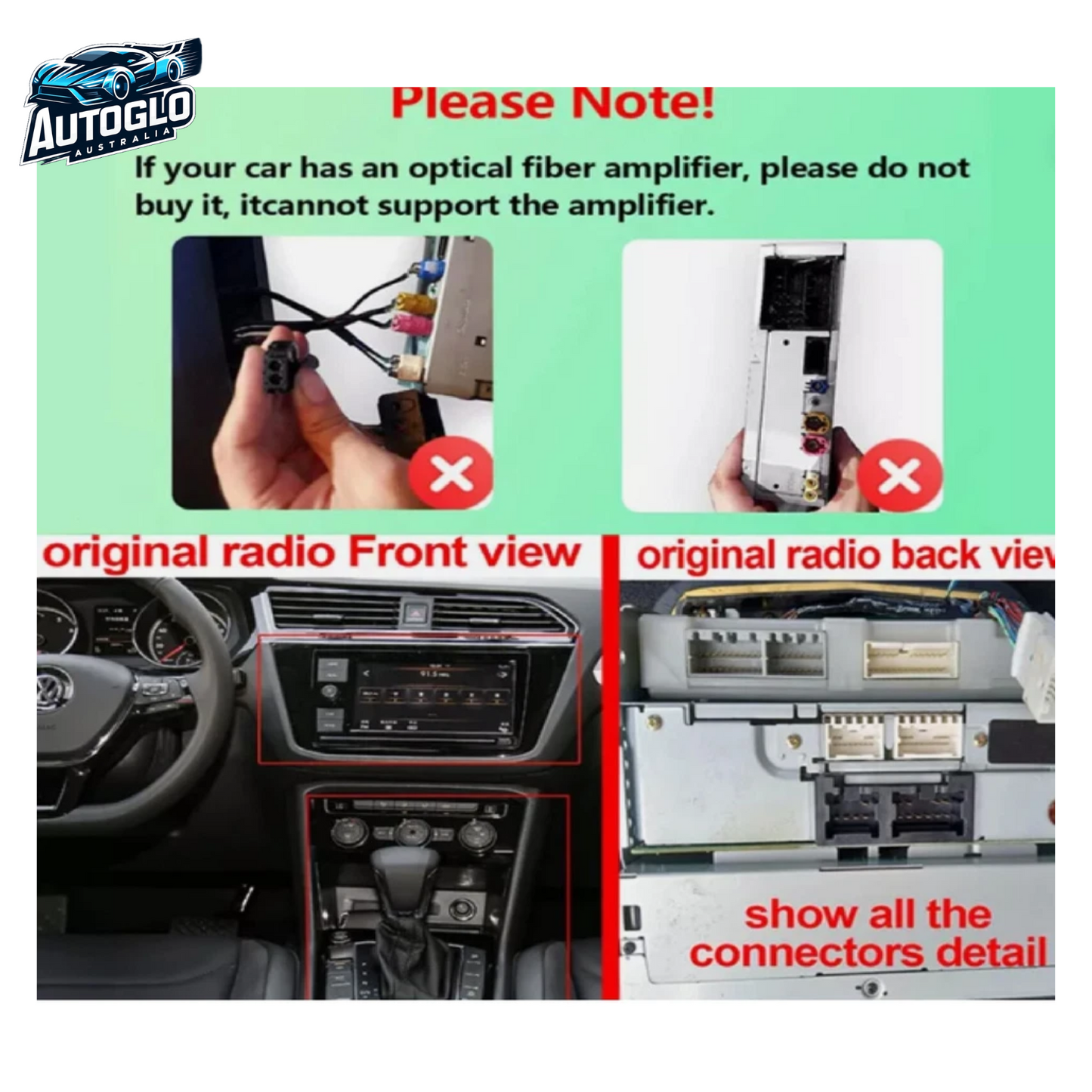 Autoglo Australia 10" (2+32G) CarPlay Android GPS BT WiFi Stereo For VW TIGUAN (2016-22)