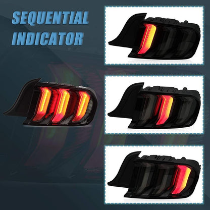 VLAND LED Tail Lights For Ford Mustang 2015-2021 5Model Sequential Rear Lamps