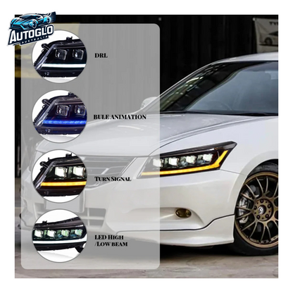 Autoglo Australia LED Headlights For 2008-2012 Honda Accord With Demon Eyes