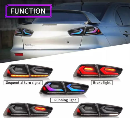 Autoglo Australia LED RGB Tail Lights for Mitsubishi Lancer 08-17 sedan Start Up Animation Rear Lights V2