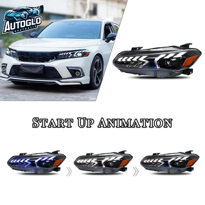 Autoglo Australia LED Headlights for 2022-2023 11th Gen Honda Civic with Start UP V2