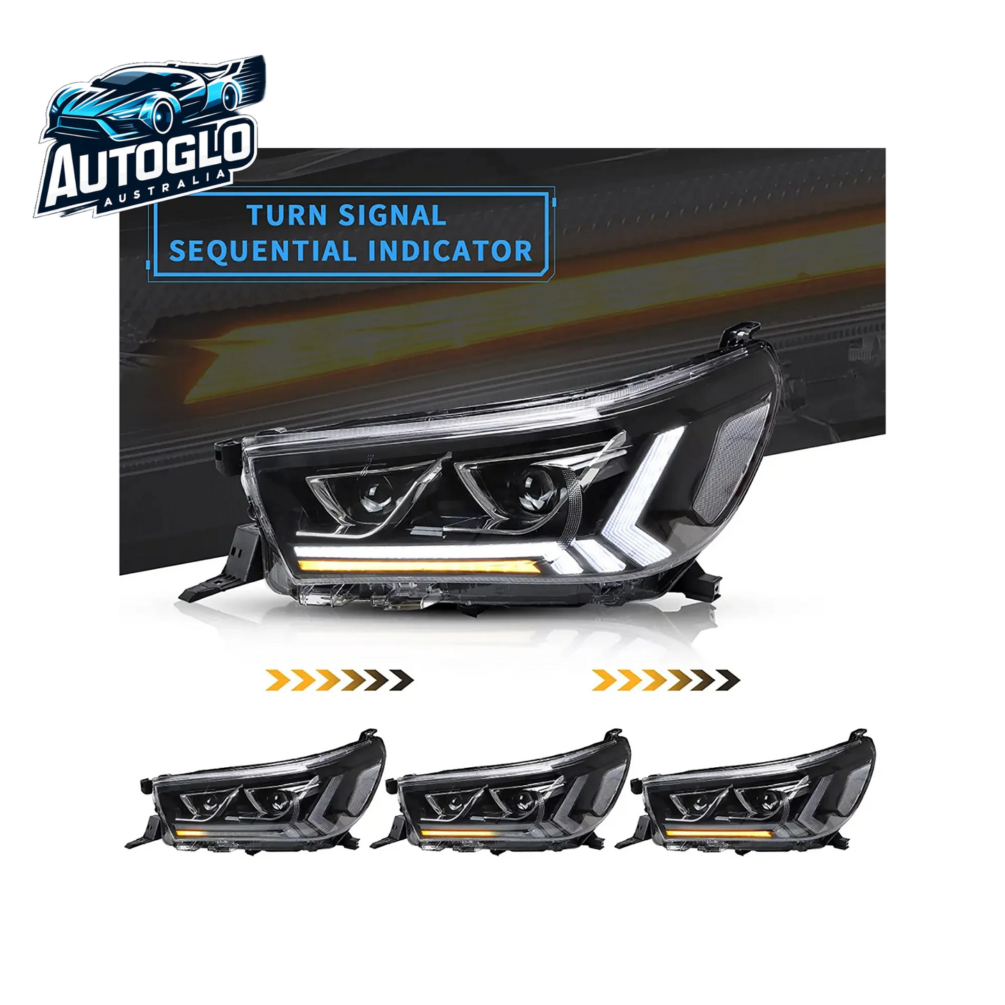 VLAND LED Headlights For Toyota Hilux Vigo TRD 2015-2025 8th Gen