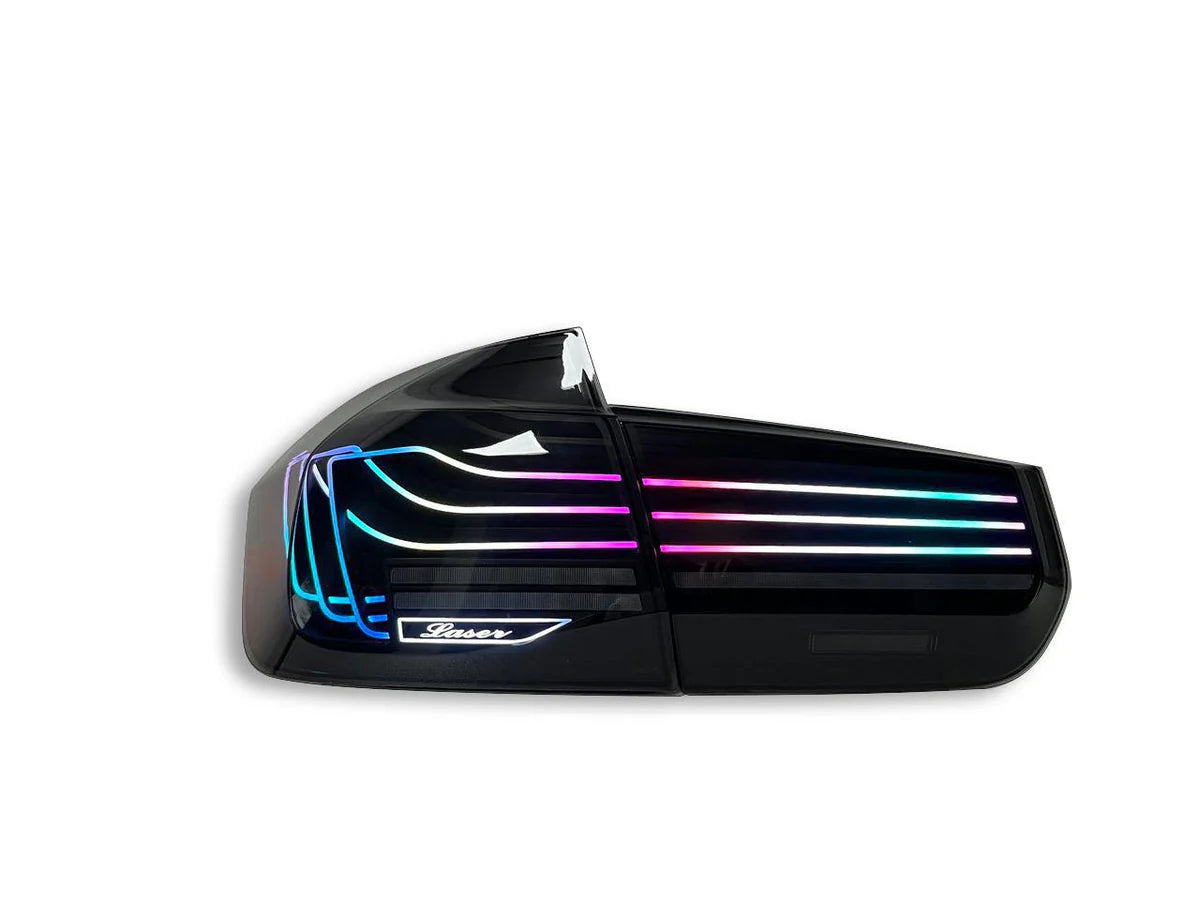 Autoglo Australia CSL-Style Laser Taillights for BMW 3-series 2013-2018 Car Led Rear Lamps RGB Smoked Red