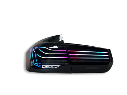 Autoglo Australia CSL-Style Laser Taillights for BMW 3-series 2013-2018 Car Led Rear Lamps RGB Smoked Red