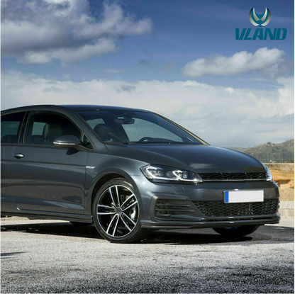 VLAND LED Projector Headlights For 2017-2020 Volkswagen VW MK7.5 Front Lamp 2Pcs