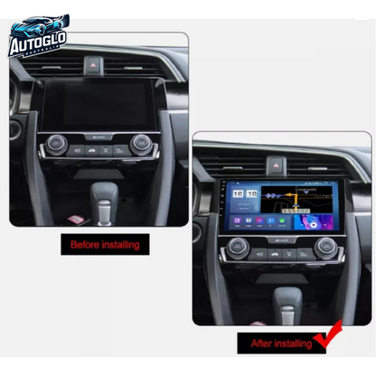 Autoglo Australia 9" (2G+32G) GPS BT WiFi CARPLAY ANDROID STEREO AUTO For HONDA CIVIC (2015-20)