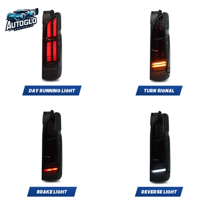 Autoglo Australia Toyota Hiace 2005–2018 LED Tail Lights Sequential Animation DRL