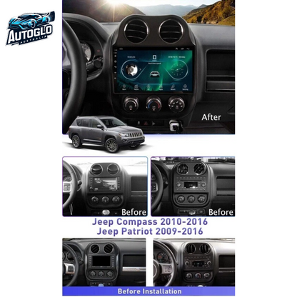 Autoglo Australia 10.1" Android Carplay Stereo for JEEP COMPASS PATRIOT 2010-16 (2GB+32GB)