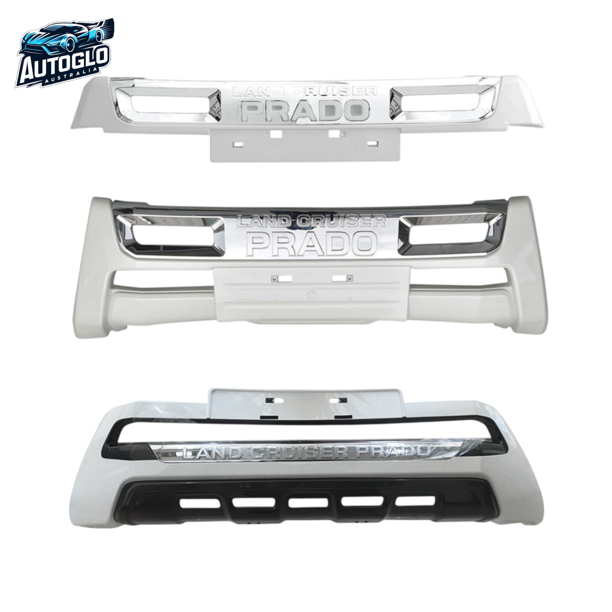 Autoglo Australia Toyota Prado FJ150 2018 Front LED Bumper Guard
