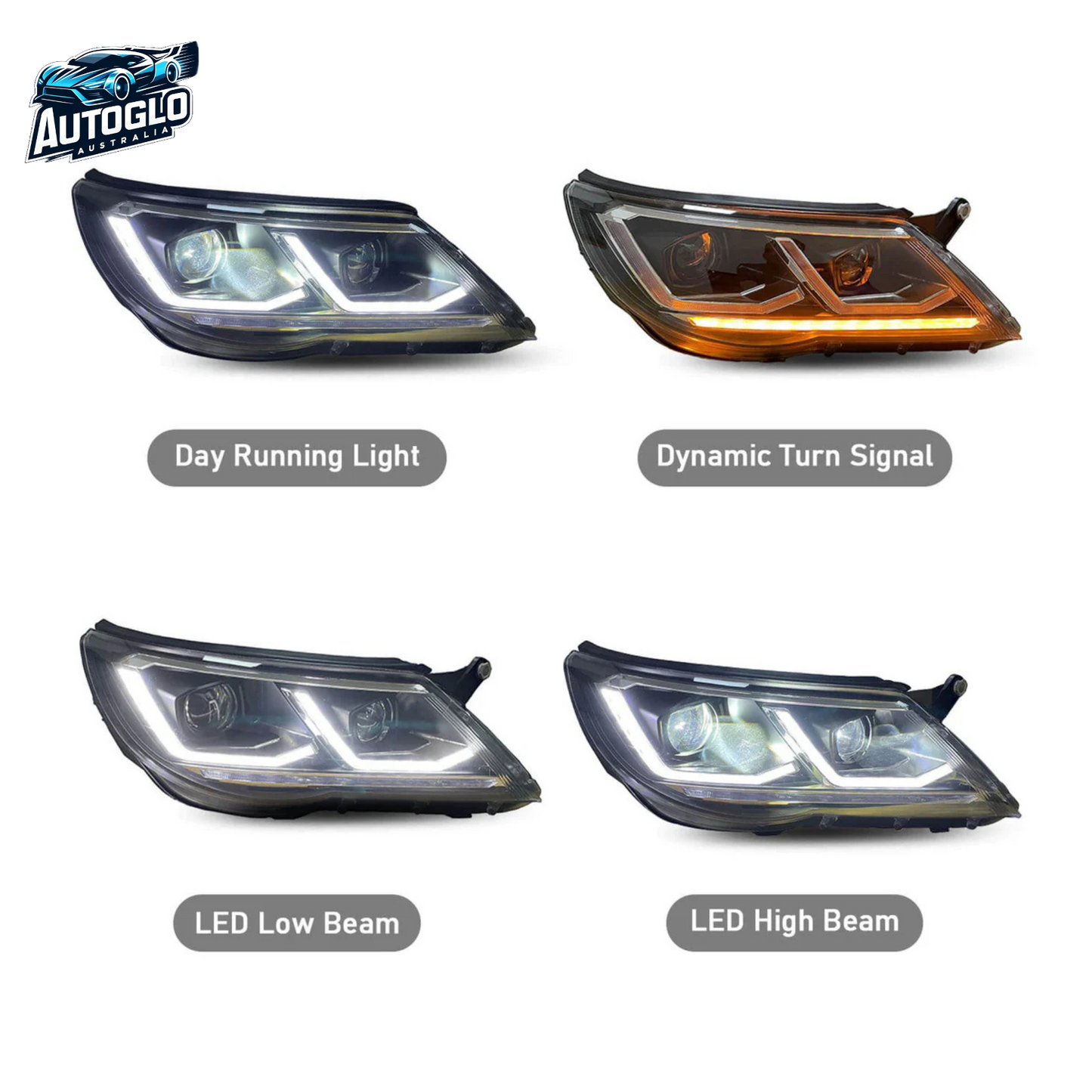 Autoglo Australia LED Headlights For VW Tiguan 09-11