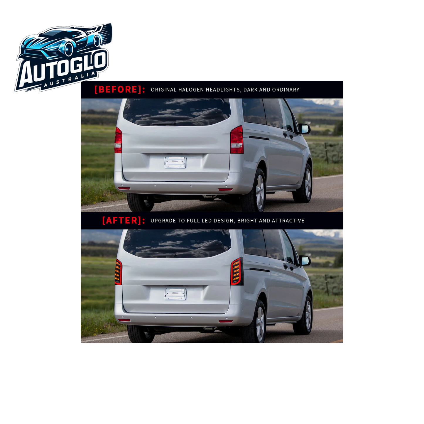 Autoglo Australia Taillights For Benz Vito V250 V260 2016-2021 Car Led Rear Lamps