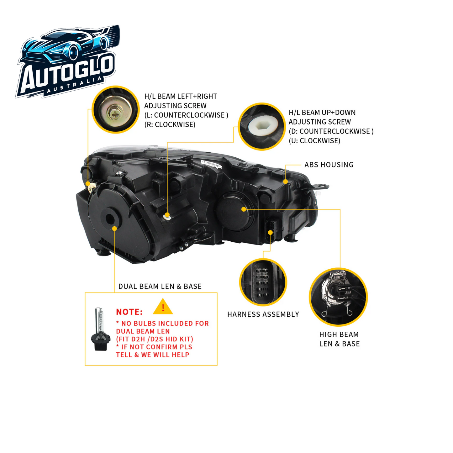 VLAND Projector Headlights for Volkswagen Golf 6 / MK6 2010-2014