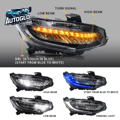 VLAND Full LED Headlights for Honda Civic 10TH Gen Honda Civic Sedan / Coupe / Hatchback / Type R 2016 2017 2018 2019 2020