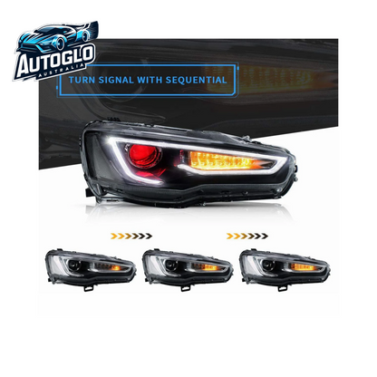 VLAND Demon Eye Projector Headlights for Mitsubishi Lancer EVO X 2008-2018