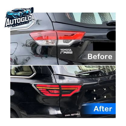 Autoglo Australia LED Taillights For Toyota Highlander 2014-2019 DRL Start UP Animation