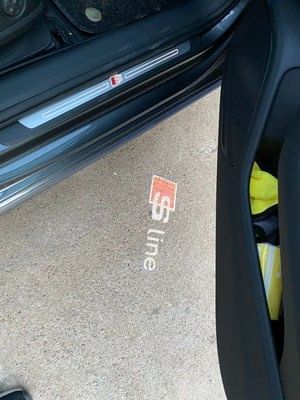 x2 Audi Logo S Line S3 Door Lights Welcome Projector