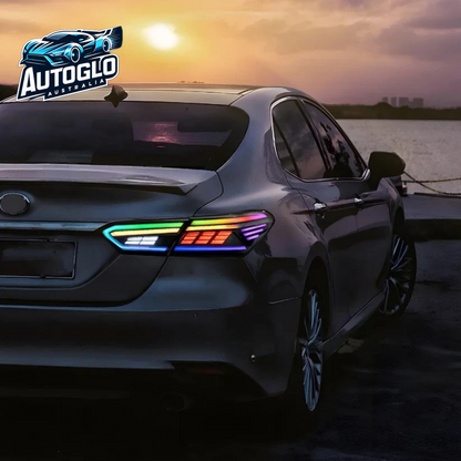 Autoglo Australia for Toyota Camry LED RGB Tail Lights 2018-2024 Rear Back Lamps