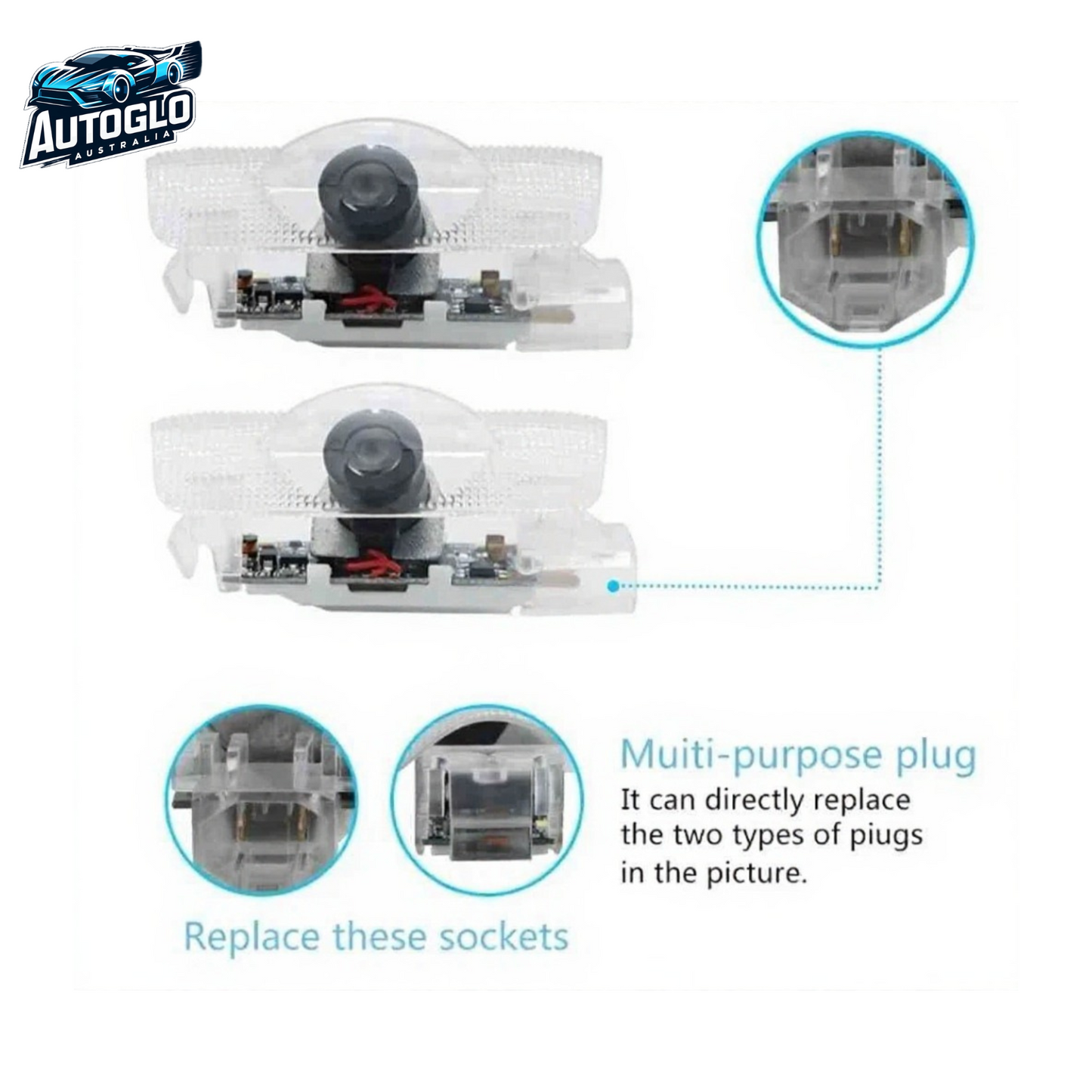 Autoglo Australia For Toyota Prado (2010-2021) car led Door Welcome Lights Logo Projector