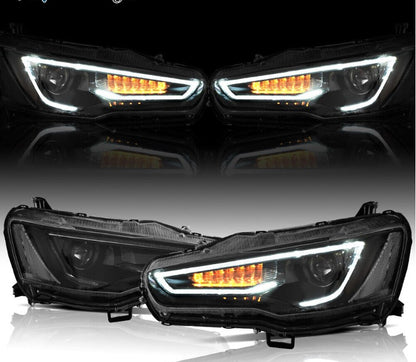 VLAND LED Projector Headlights + D2H LED Bulbs For 2008-2017 Mitsubishi Lancer