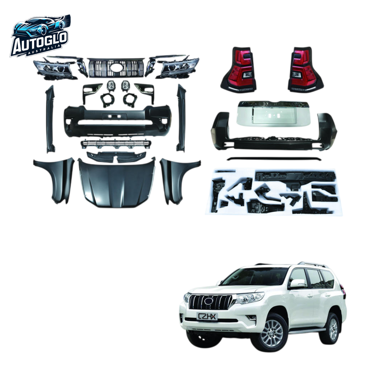 Autoglo Australia Toyota Prado FJ150 2010–2017 to 2018 Facelift Body Kit