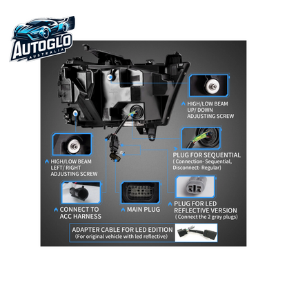 VLAND Full LED Headlights For Dodge Ram 2019-UP