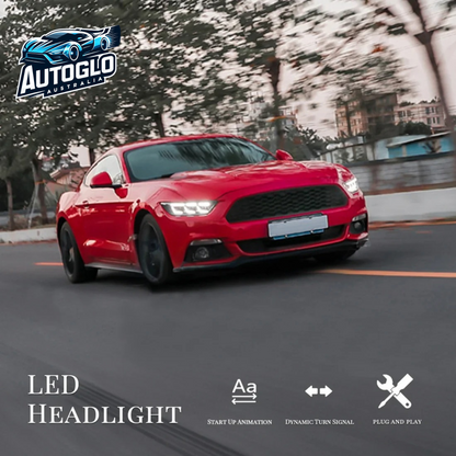Autoglo Australia LED Headlights for 2015 - 2017 Ford Mustang with startup Animation