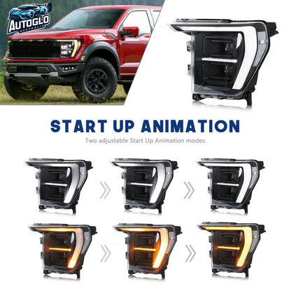 Autoglo Australia LED Headlights For 2021 - 2024 Ford F150