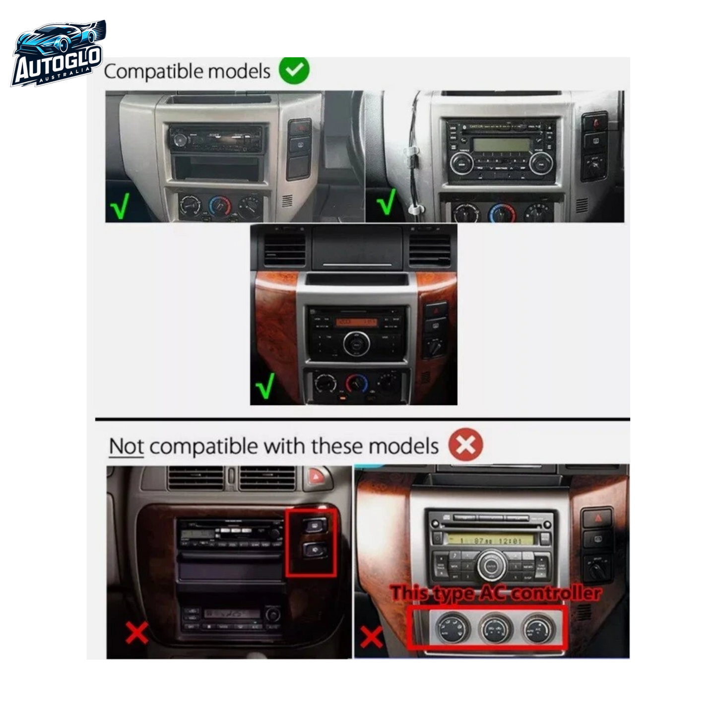 Autoglo Australia 9" Android Carplay BT GPS WiFi Stereo for NISSAN PATROL GU Y61 2GB+32G (2004-14)