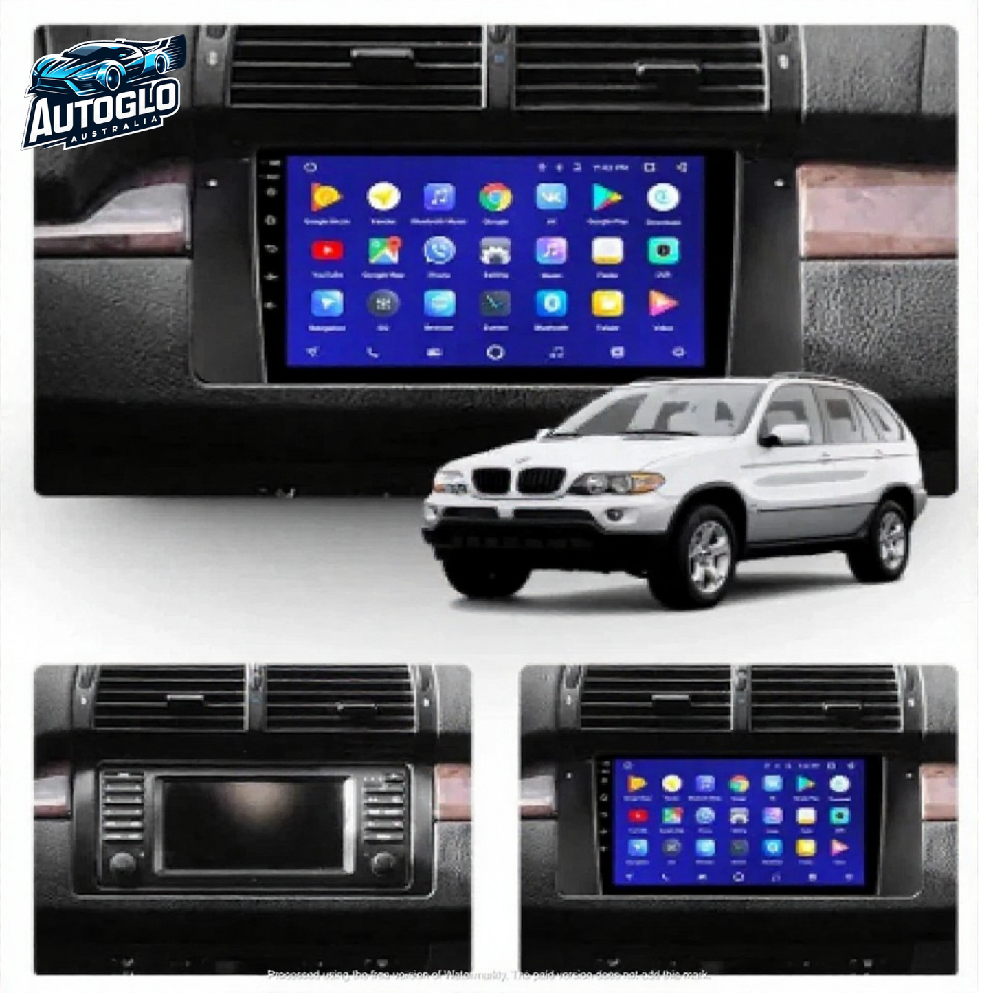 Autoglo Australia 9" (2G+32G)GPS BT WiFi CARPLAY ANDROID 13 Stereo For BMW 5 E39 X5 E53 E38