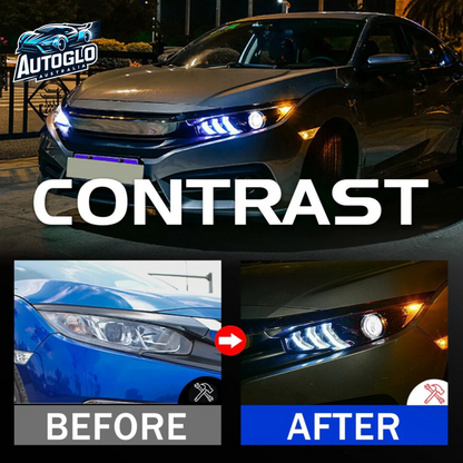 Autoglo Australia 10th Gen Mustang Style LED Headlight For 2016 - 2021 Honda Civic